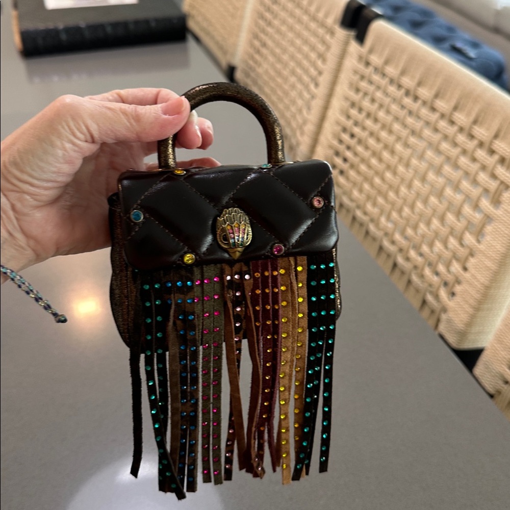 Kurt Geiger Mini Bag with Multicolor Fringe NWT comes with tags & dust bag boho - Picture 10 of 11